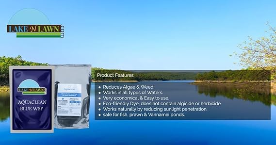 Aquaclean Blue WSP - 400GM | Pond Dye for Large Ponds
