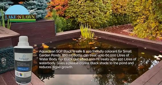 Aquaclean SGP Black Pond Dye – 500ML | Treats 60,000L | Algae Control & Clarity