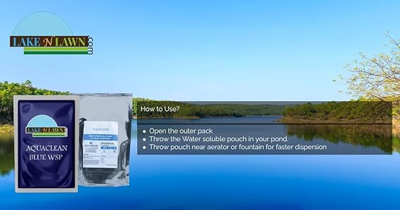 Aquaclean Blue WSP - 400GM | Pond Dye for Large Ponds