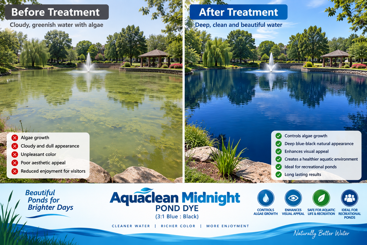 Aquaclean Midnight Blue WSP Concentrated Pond Colorant in Water Soluble Pouch