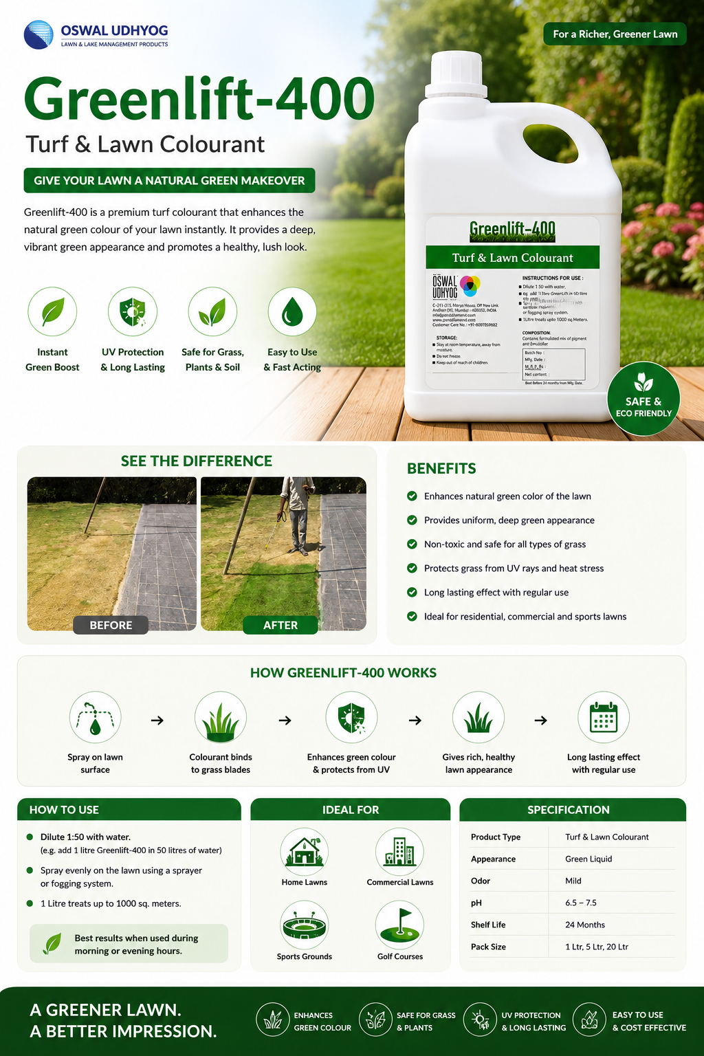 Greenlift 400  Lawn & Turf Colorant